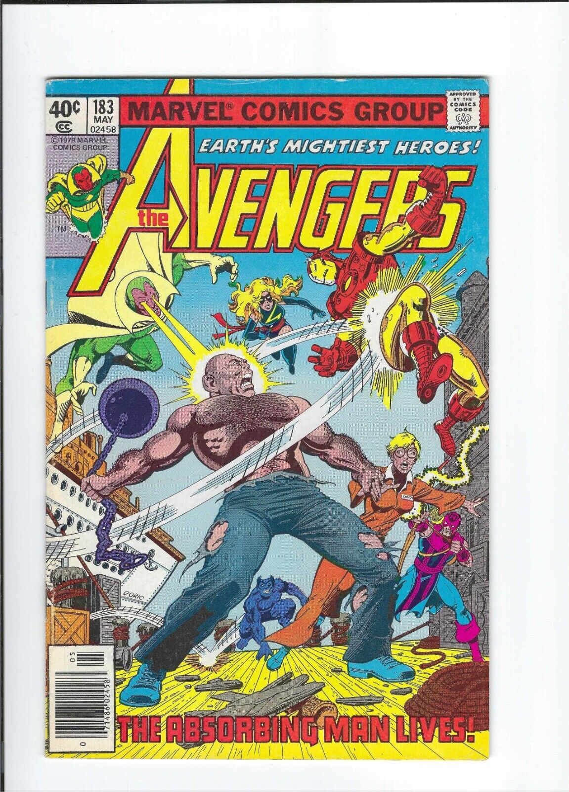 Avengers #183: Dry Cleaned: Pressed: Bagged: Boarded FN-VF 7.0