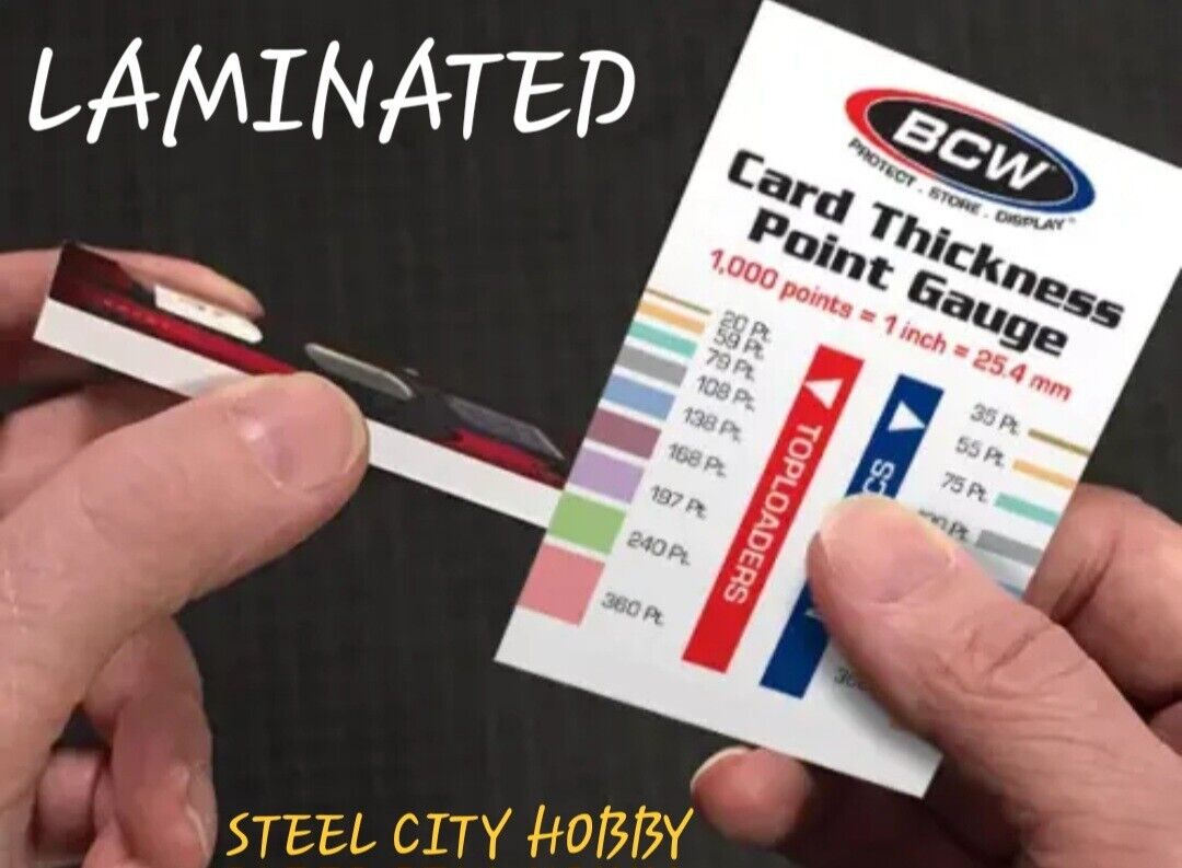 ⭐ LAMINATED⭐ Card Thickness Point Gauge Tool-BCW-Trading Cards-FREE SHIPPING