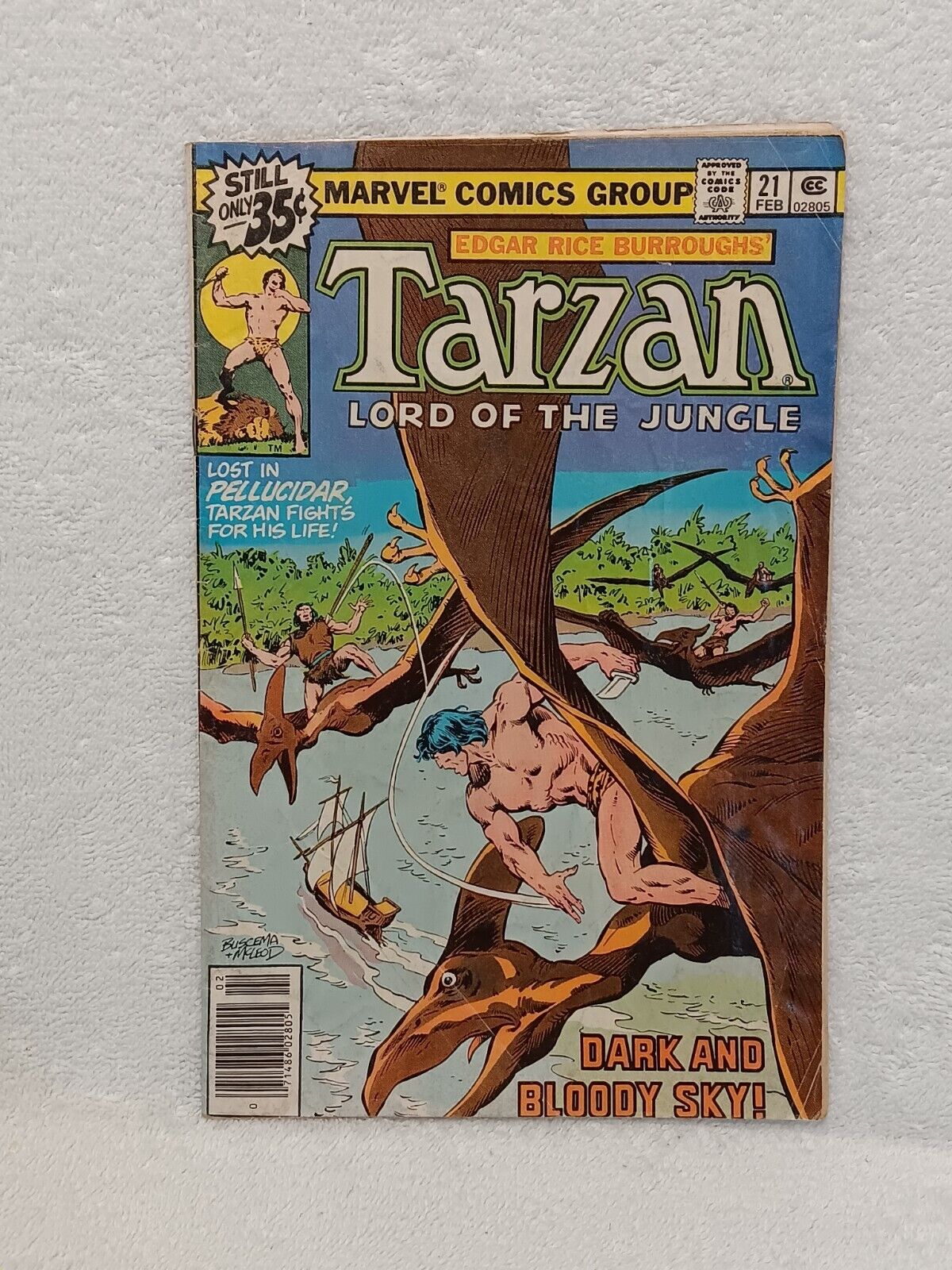 Marvel Comics Tarzan Lord of the Jungle #21 February 1979 John Buscema Cover