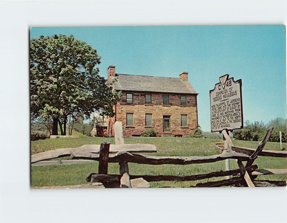Postcard Stone House At Manassas National Battlefield Park Manassas Virginia USA