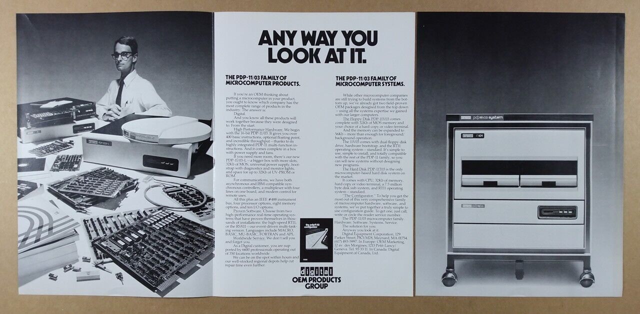 1978 DEC Digital PDP-11/03 Computer Products vintage print Ad