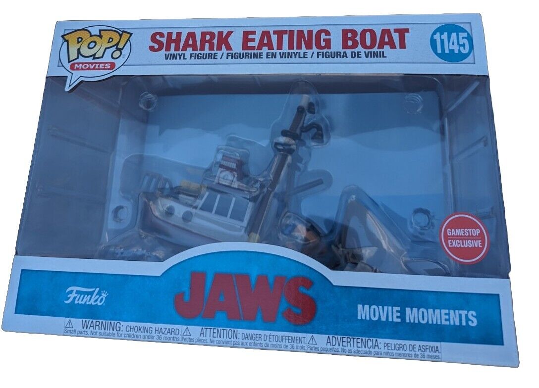 Funko Pop Movie Moments Jaws Shark Eating Boat #1145 GameStop Exclusive