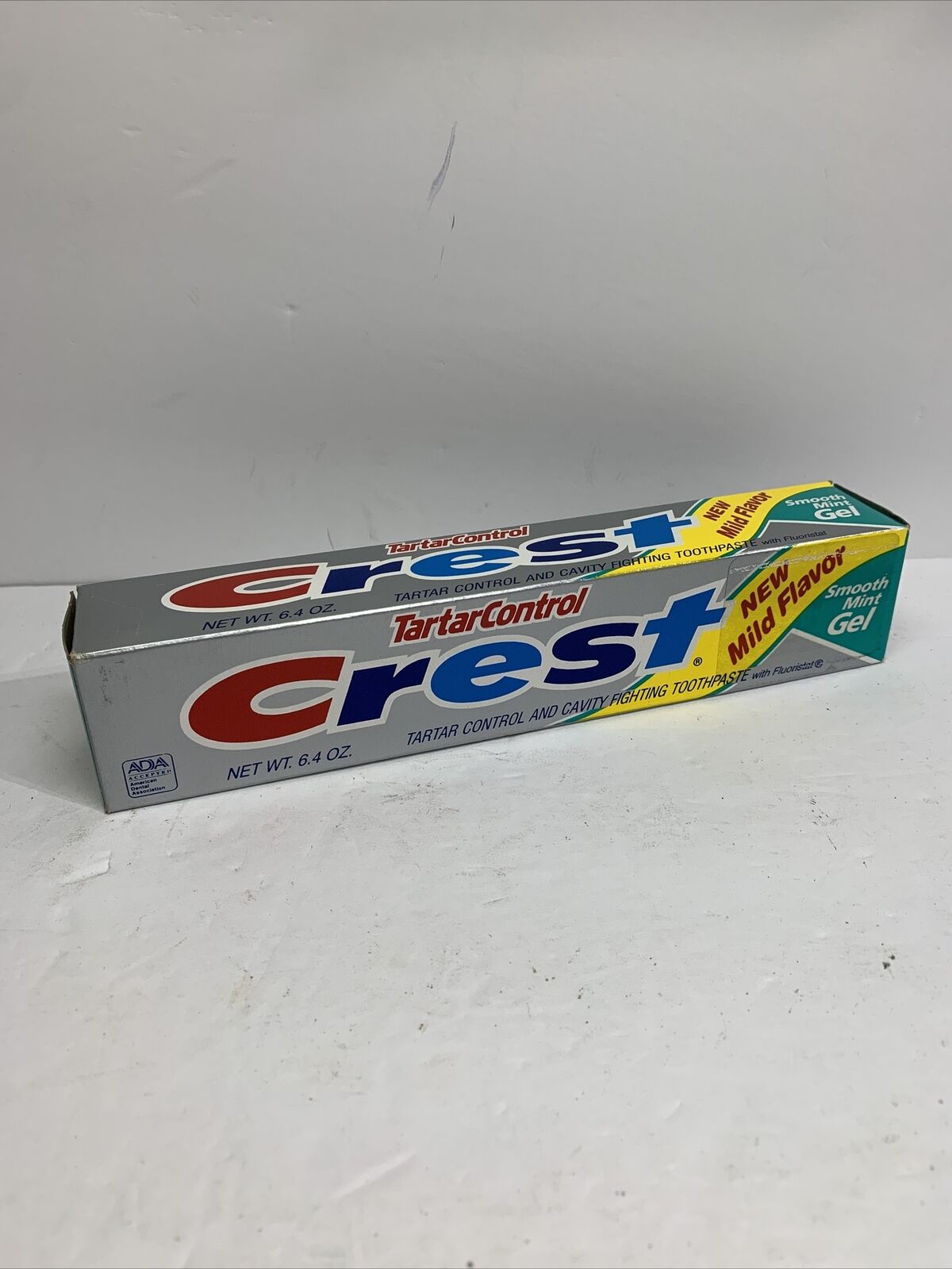 Vintage 1991 NOS Full Tube Crest Toothpaste Sealed Box Tartar Control 6.4oz