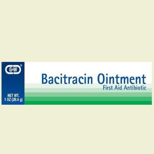 G & W Bacitracin Ointment First Aid Antibiotic For Bacterial Skin Infection 1 Oz