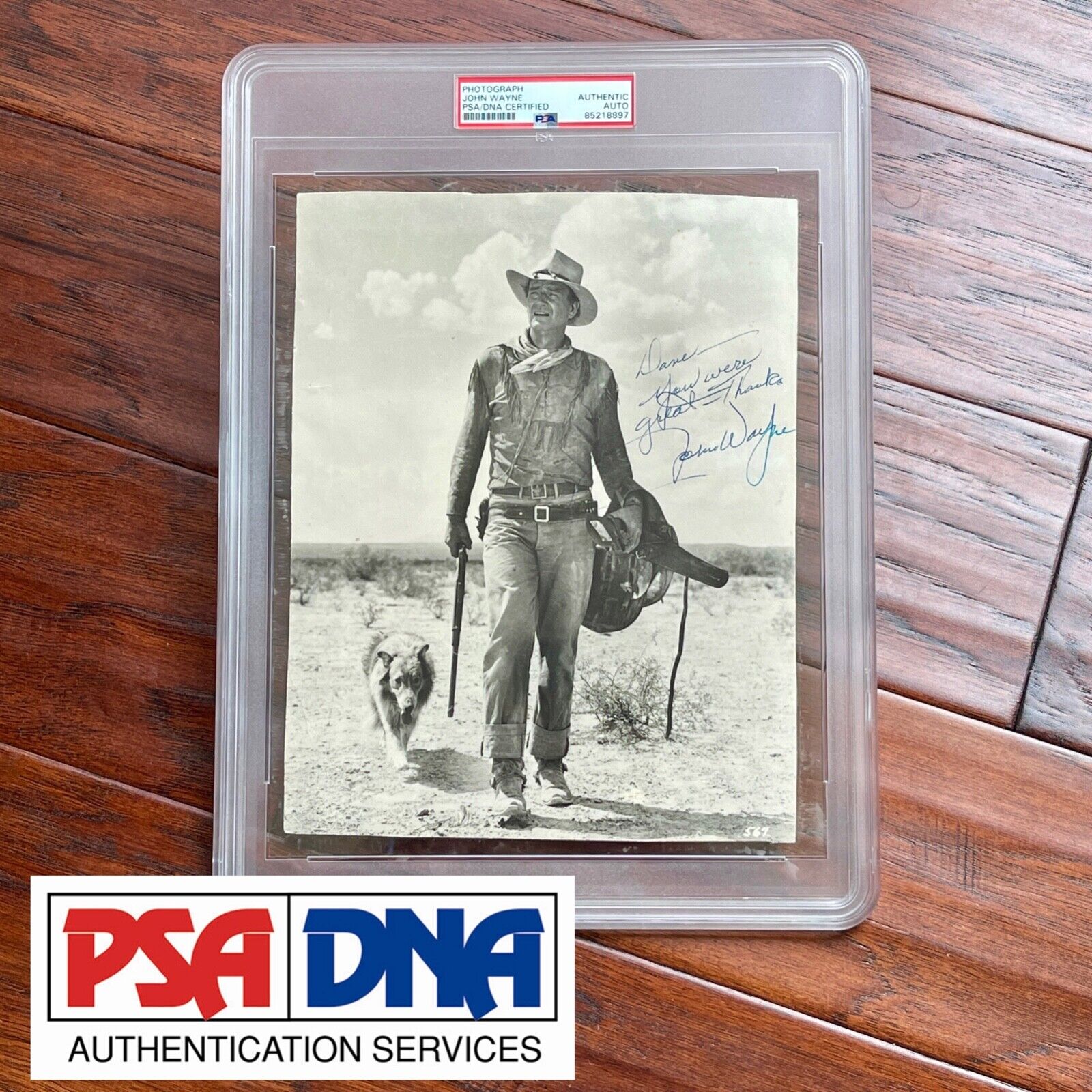 JOHN WAYNE * PSA/DNA * Autograph Iconic Movie COWBOY Photo SIGNED  * The Duke