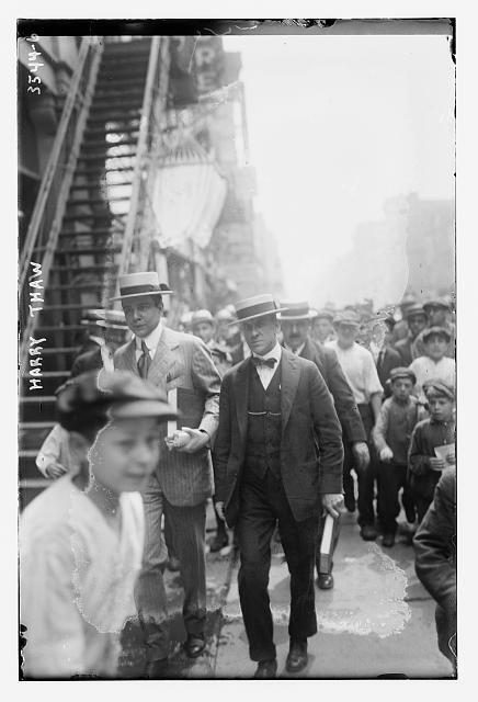 Harry Kendall Thaw Leaving Court,1915,Murder Trial,plagued by mental illness 1