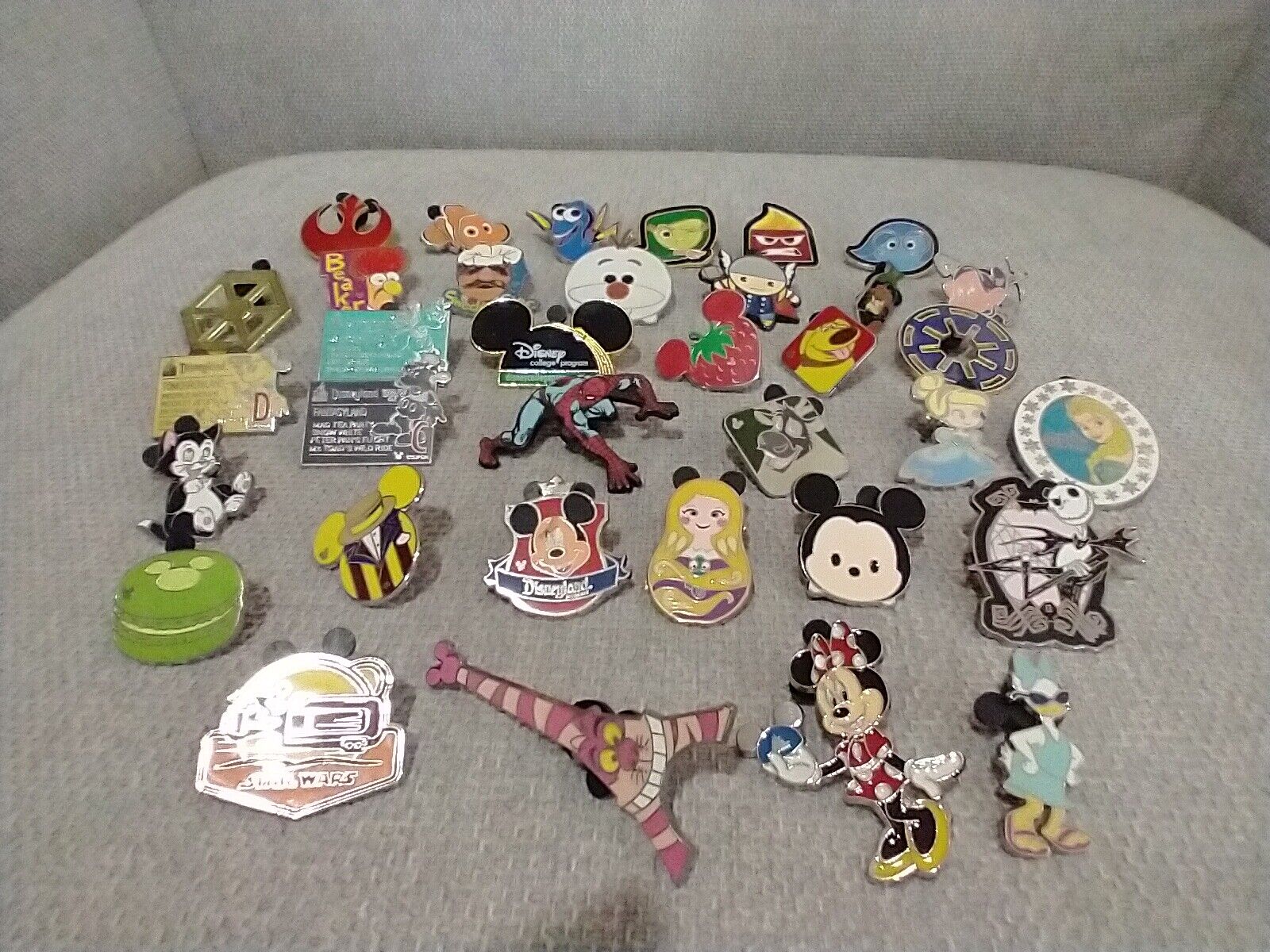 Disney pins Mickey, Minnie, Muppets, Cheshire Cat, Inside Out, strawberry ears