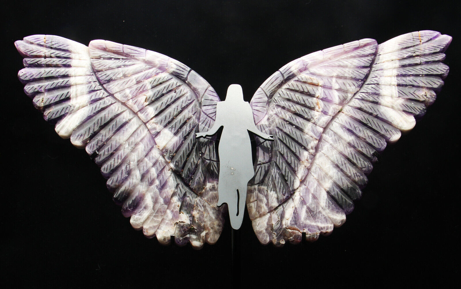 918g Natural Dream Amethyst wing decoration Crystal Quartz Healing Decorate