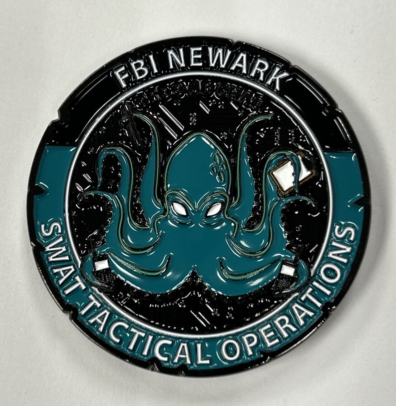 FBI Federal Bureau Of Investigation Newark Division SWAT Tac/Ops Challenge Coin
