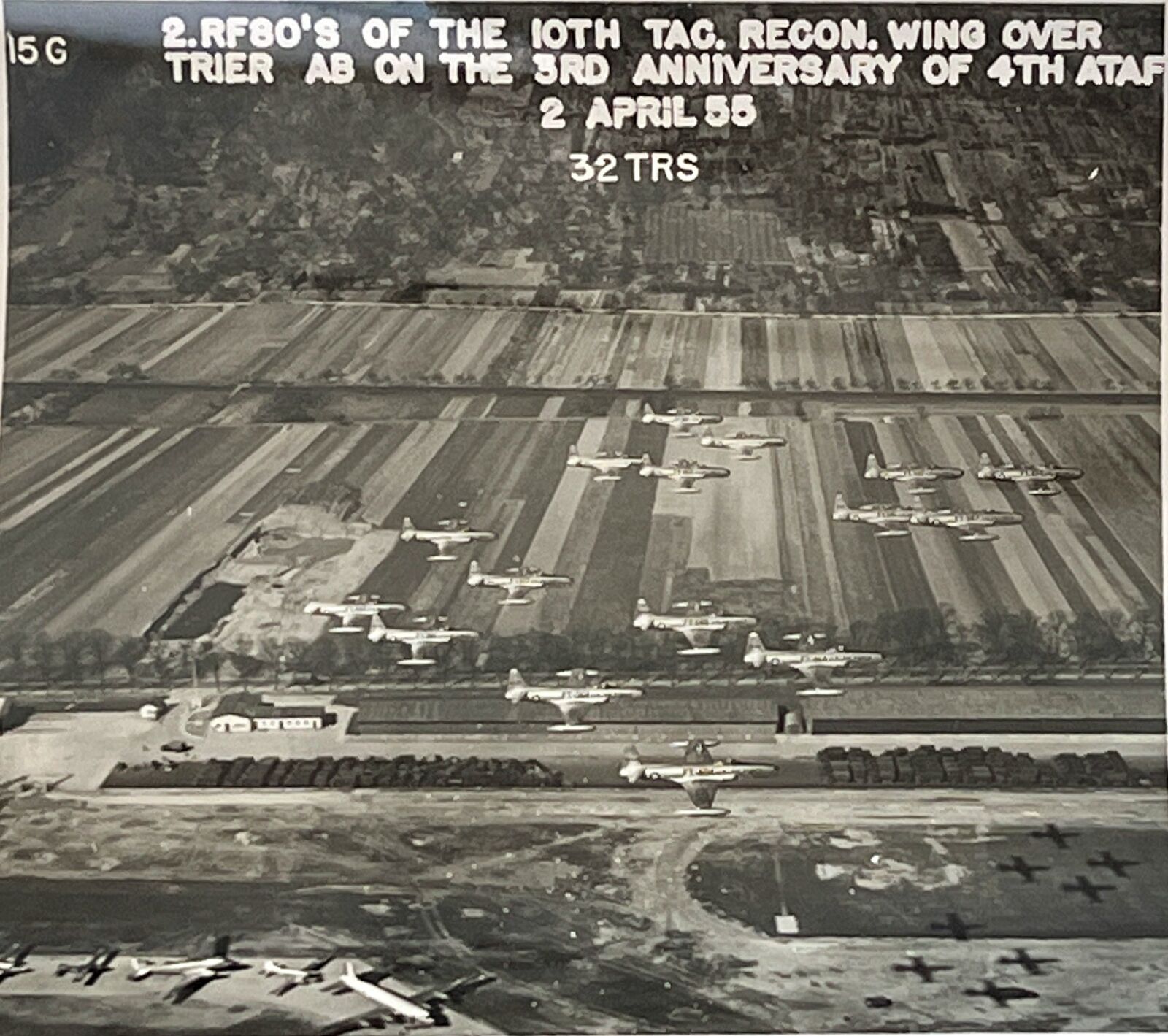 Korean War Photo USAF RF80s Of The 10th Recon Wing Over Trier AB