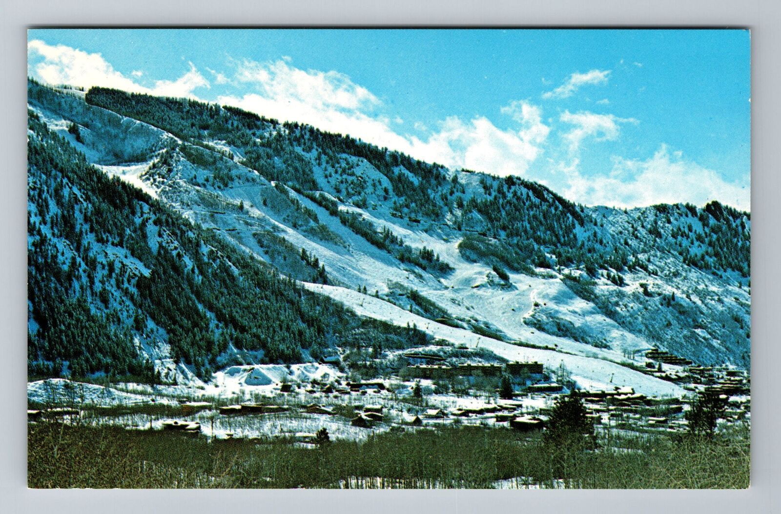 Aspen CO-Colorado, Aspen Mountain Ski Runs, Little Nell Vintage Postcard