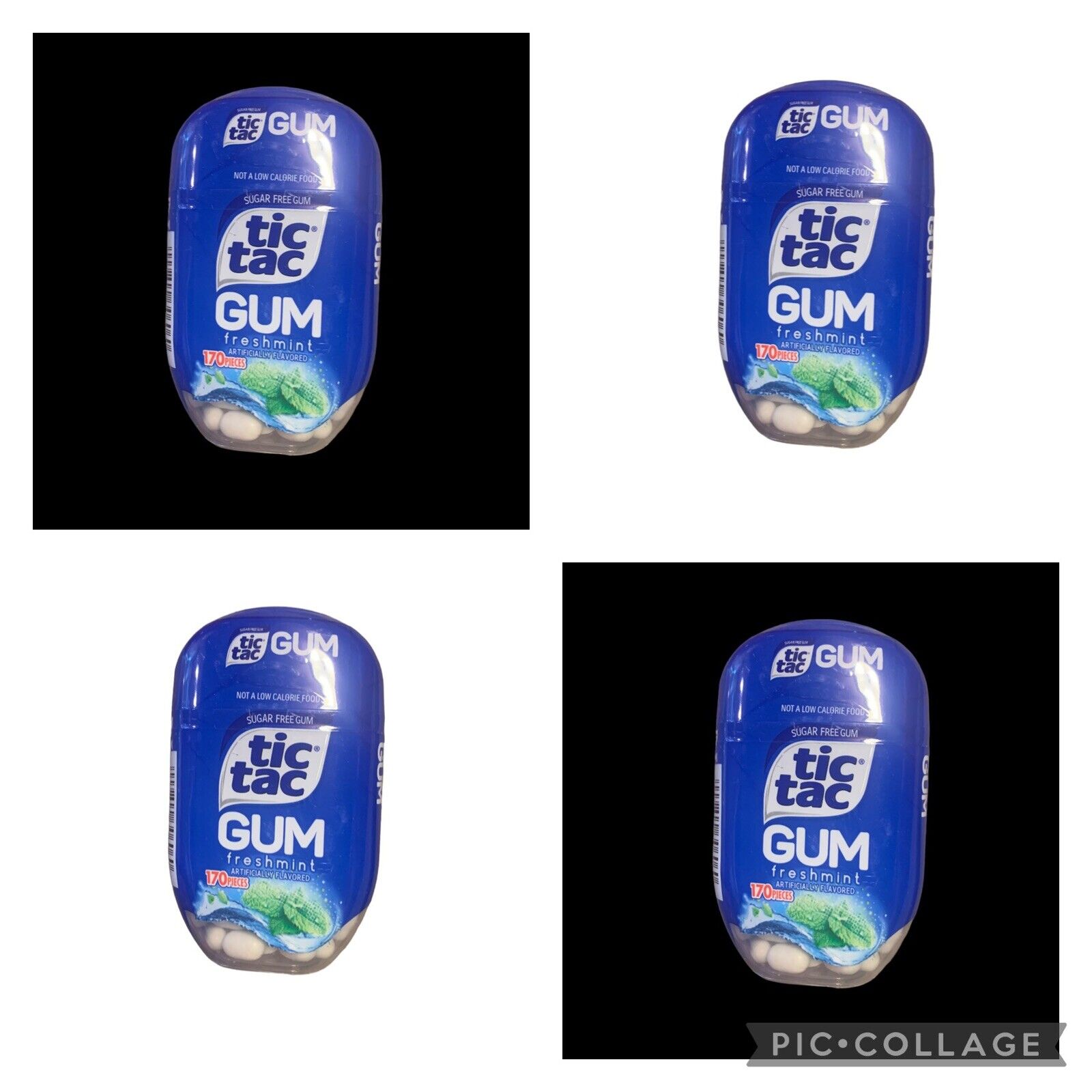 4 PACKS Tic Tac Sugar Free Gum FRESHMINT Flavor 170 Pieces Per Pack