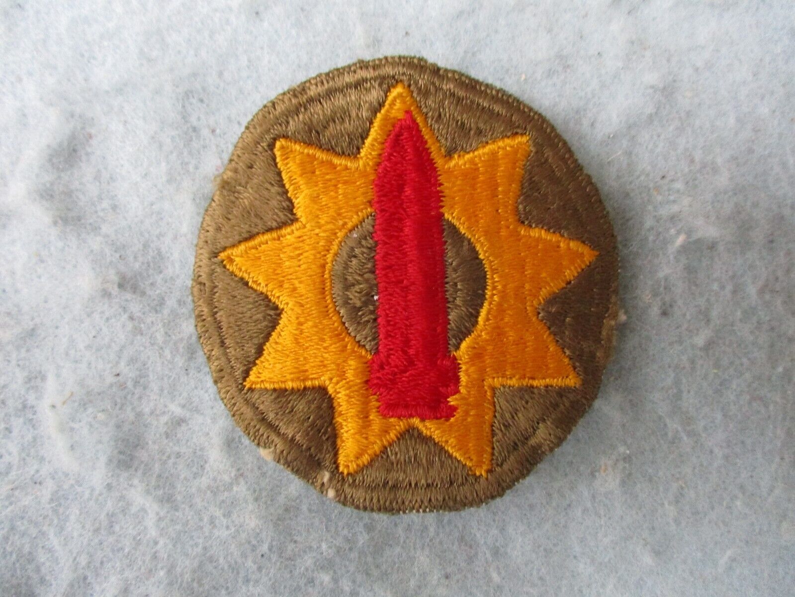WWII US Army Patch Pacific Coastal Frontier Defense Sector 9th CAC WW2