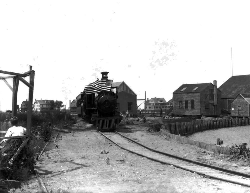 1907 Nantucket Railroad Engine #1 , Massachusetts Old Photo 8.5\
