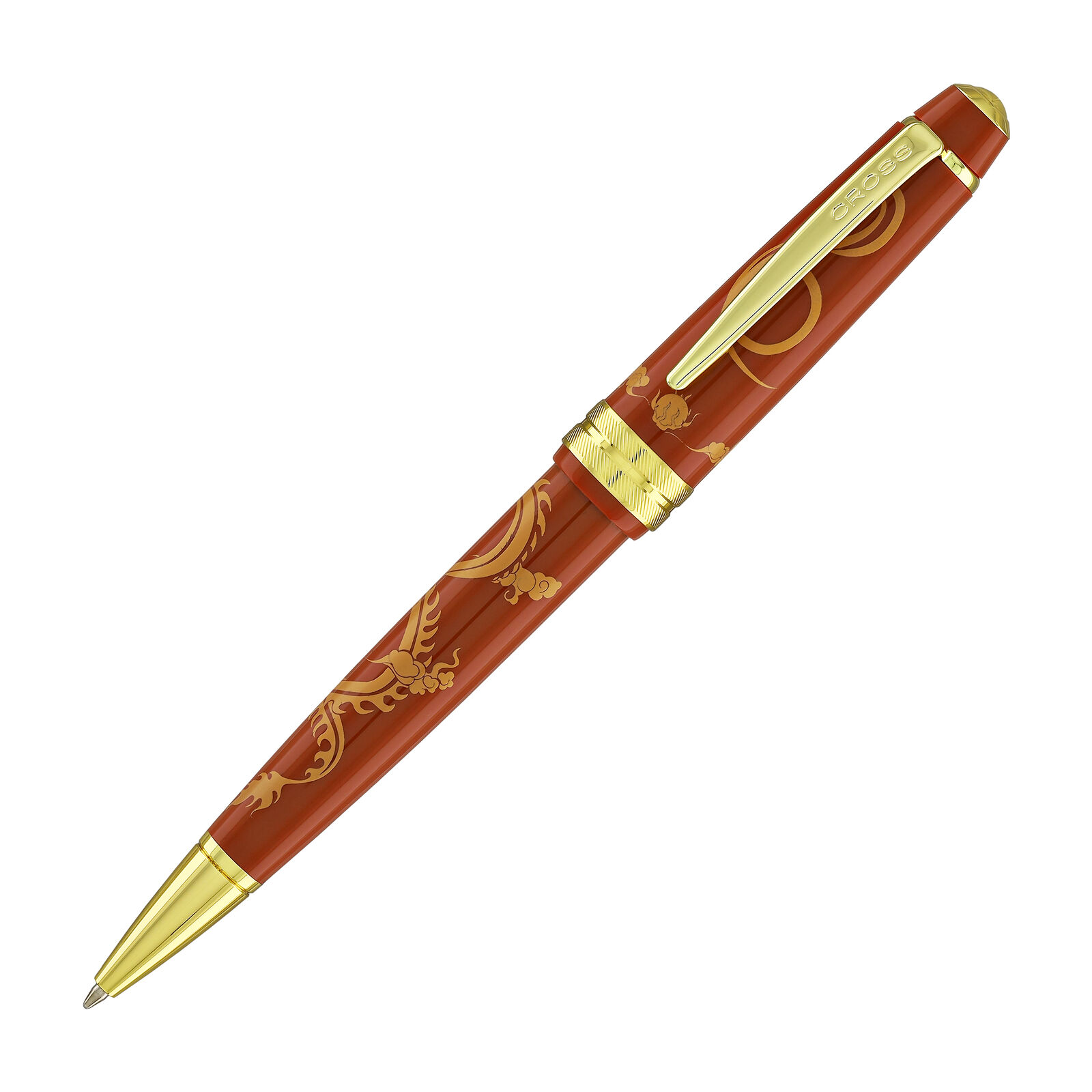Cross Bailey Light Year of the Dragon Ballpoint Pen in Polished Amber Resin GT