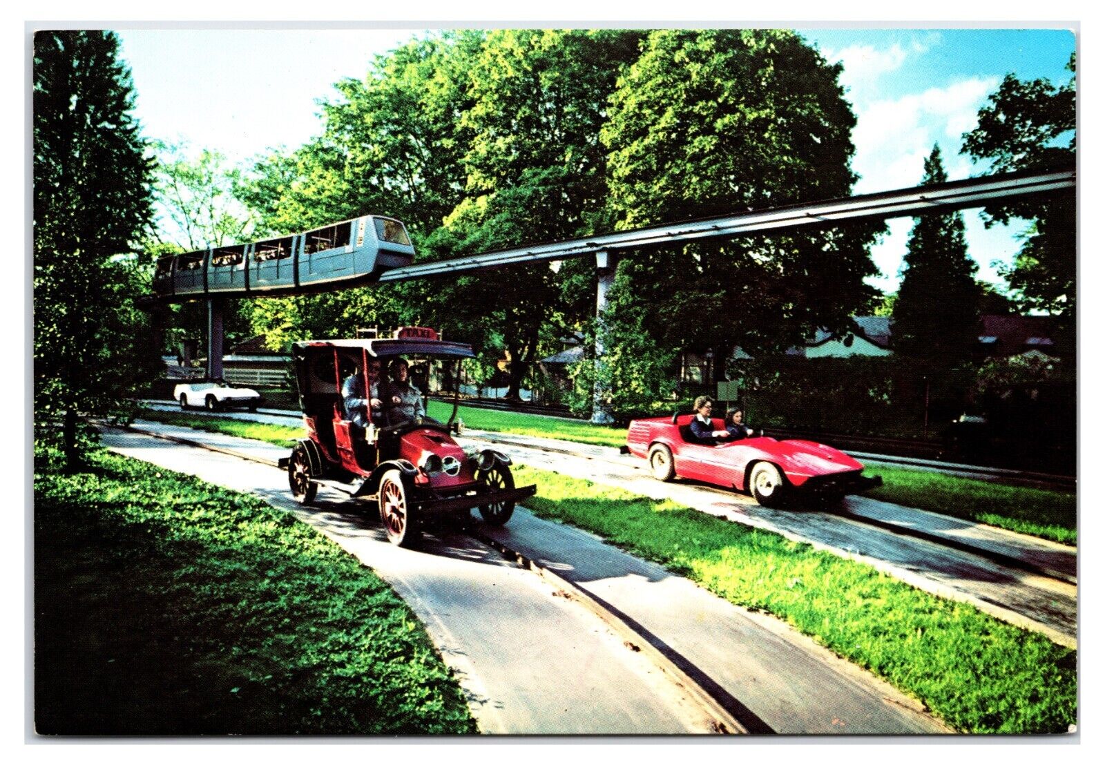 Vintage 1970s- Twin Turnpike Ride Hershey Park, Pennsylvania Postcard (UnPosted)