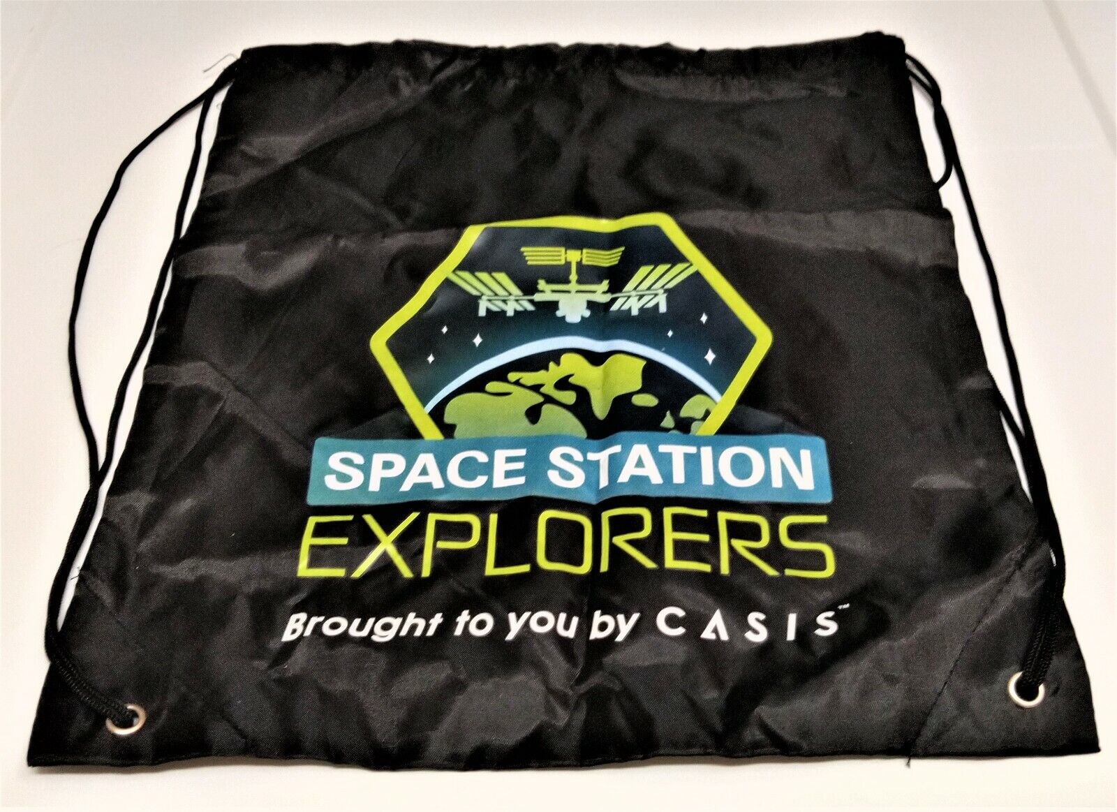 NASA CASIS SPACE STATION EXPLORERS DRAWSTRING BAG