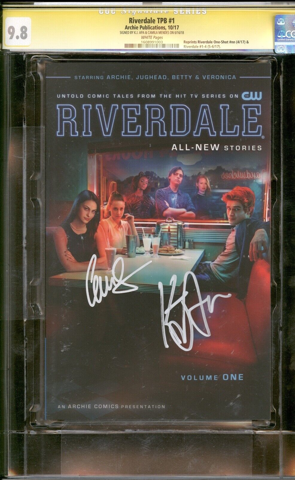 Riverdale TPB Photo CGC SS 9.8 Signed KJ Apa \