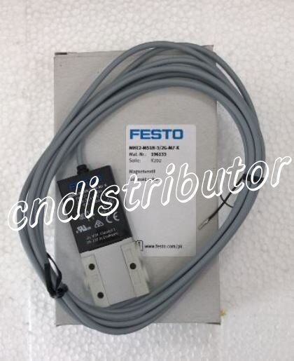 New In Box Festo Solenoid Valve MHE2-MS1H-3/2G-M7-K (196133), 1-Year Warranty 