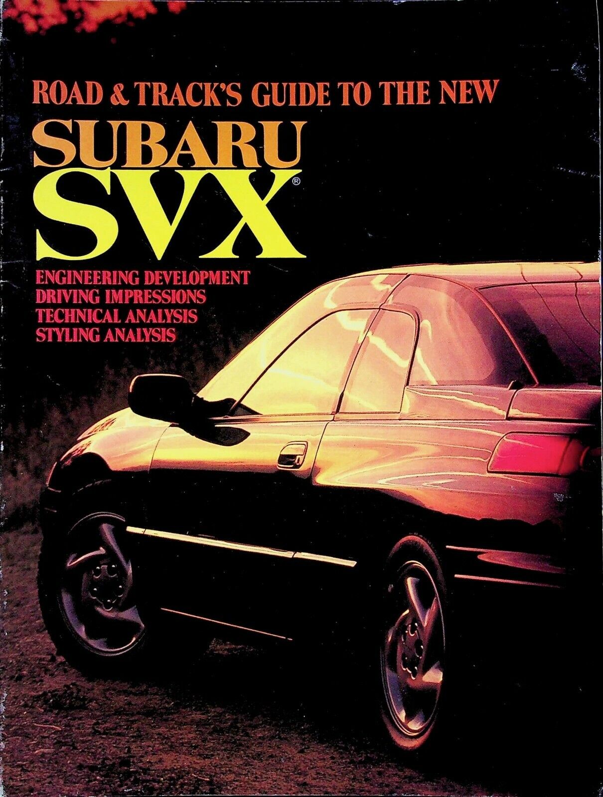 SUBARU SVX - CAR AND TRACK HOT ROD MAGAZINE USED IN GOOD CONDITION