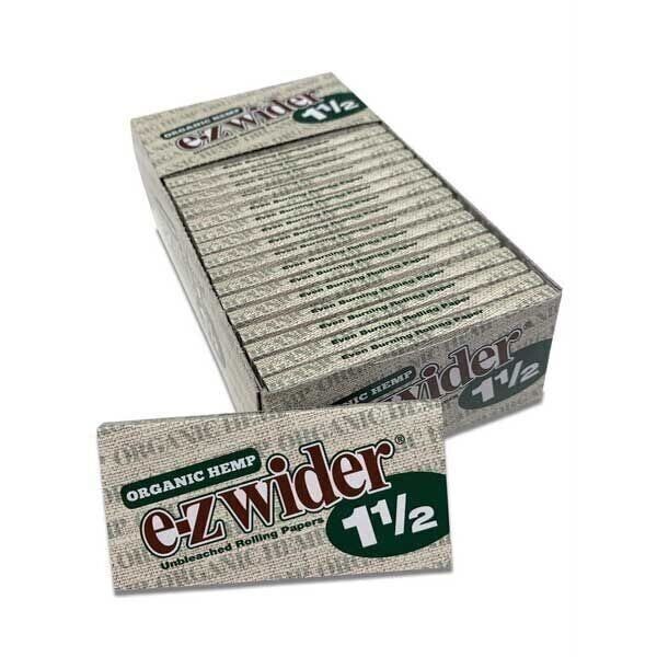 E-Z Wider Organic Hemp Cigarette Rolling Paper 1 1/2 - Full Box of 24