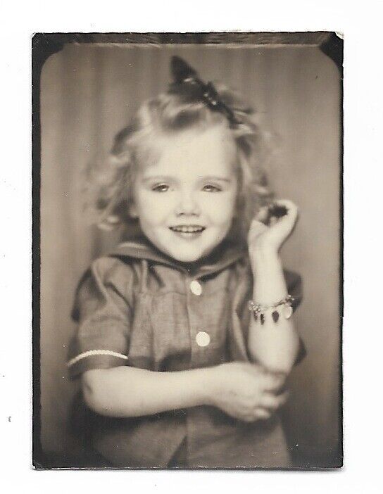 Darling Little Girl With Charm Bracelet - Vintage Snapshot Photobooth