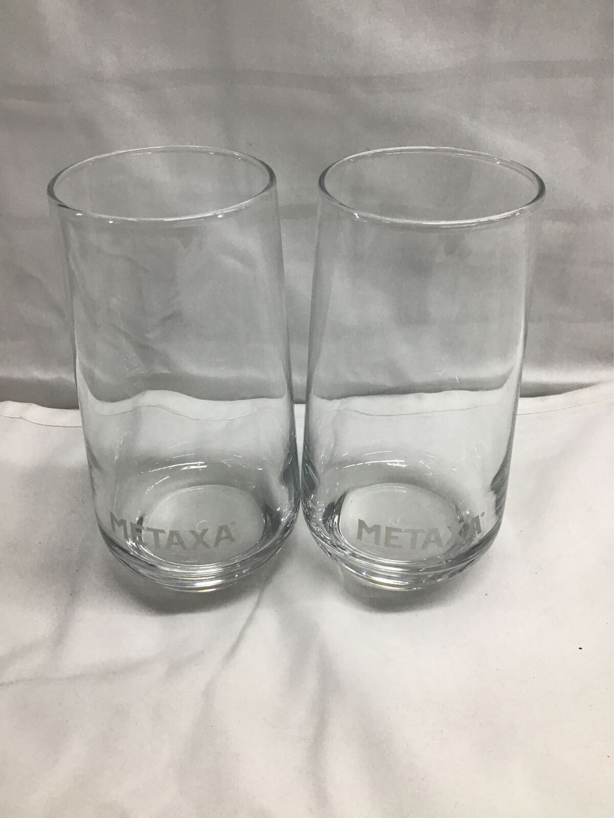Metaxa 5 Star Greek Spirit Liqueur Engraved Collectible Glasses Cup Set Of 2