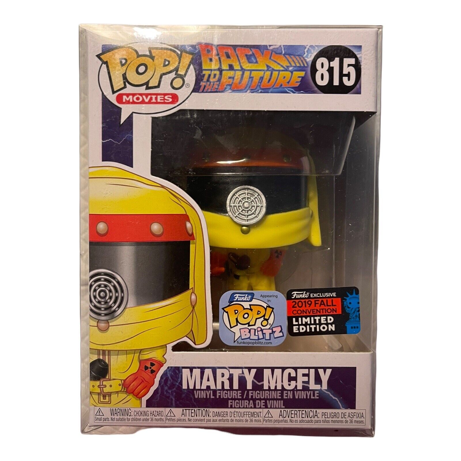Funko Pop Back to the Future 815 Marty McFly Radiation Suit NYCC Exclusive