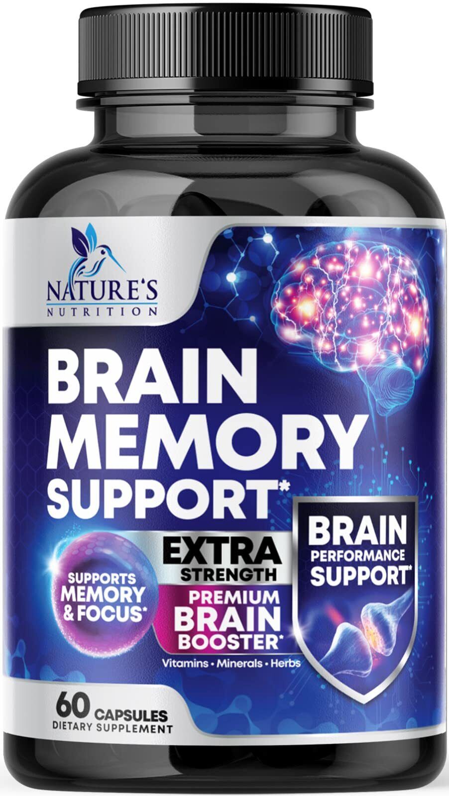 Brain Booster Nootropic Supplement 1000mg Support Focus Energy Memory & Clarity