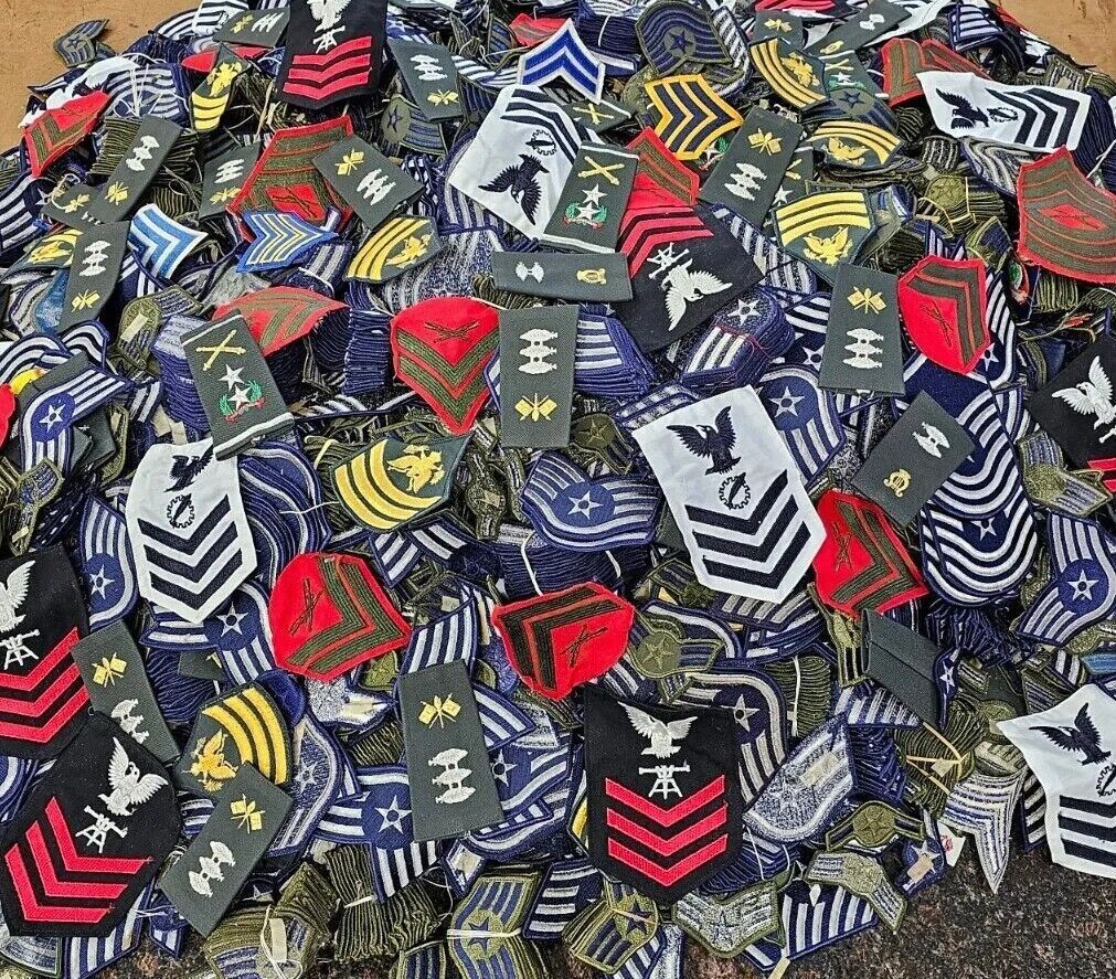 Embroidered Patches Lot ☆ 150pcs Air Force, NAVY, ARMY & NASA Vintage MILITARY 