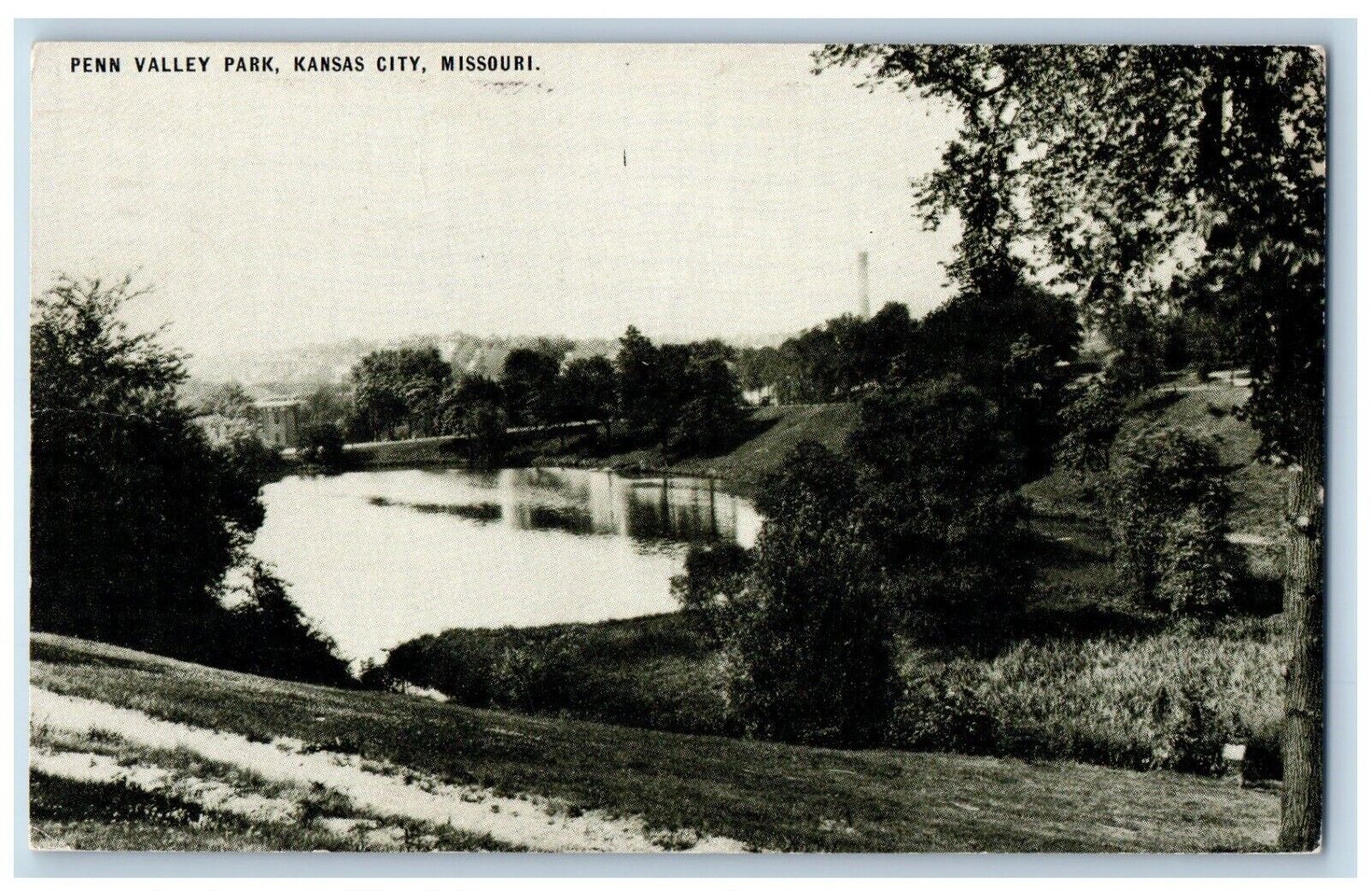 Kansas City Missouri MO Postcard Penn Valley Park Exterior c1948 Vintage Antique