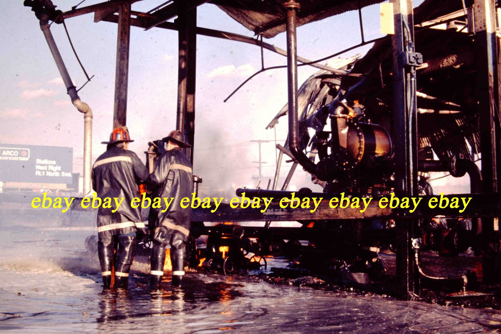Fireground Operation Slide Revere MA Fire Dept. Gibbs Oil Fire in 1974 MA433