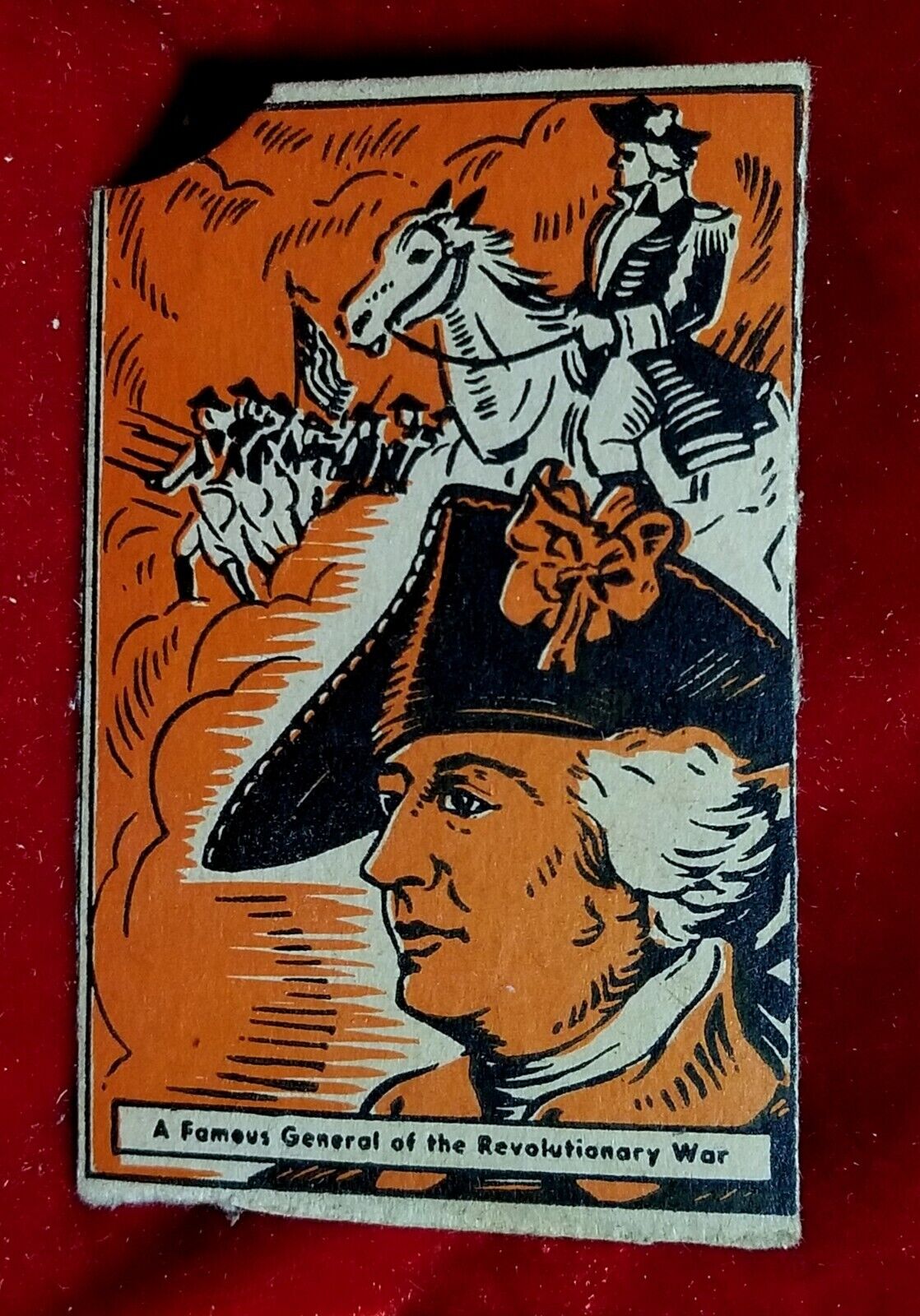 1937 D146 Mad Anthony Wayne Revolutionary War Strip Card US Founding Fathers vtg