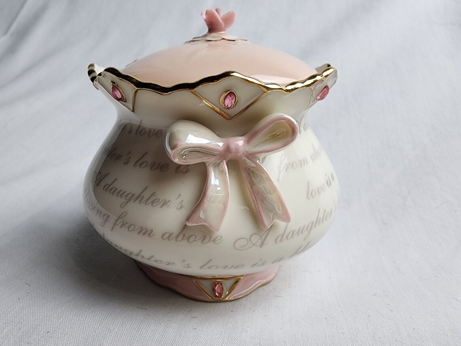 ARDLEIGH ELLIOTT MUSIC BOX Daughters Are A Blessing Porcelain Numbered