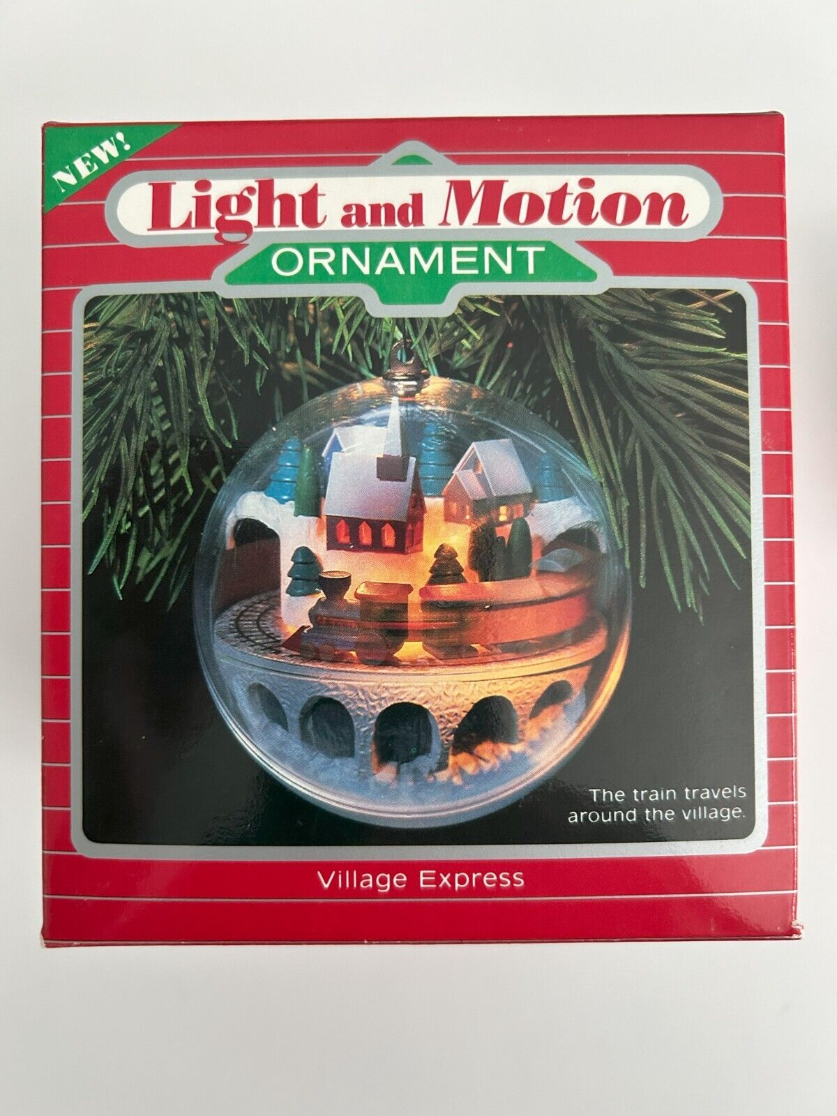 1986 Hallmark Light & Motion Ornament- Village Express - Holiday Magic