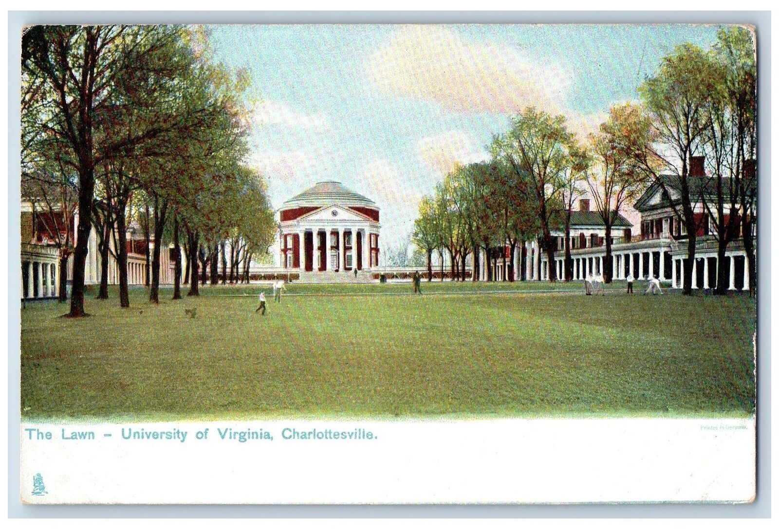 Charlottesville Virginia Postcard The Lawn University Of Virginia c1905's Tuck
