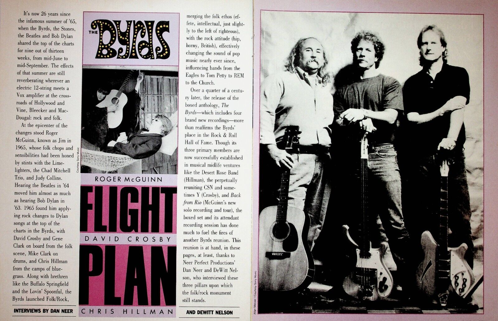 1991 The Byrds Roger McGuinn Chris Hillman David Crosby - 8-Page Vintage Article