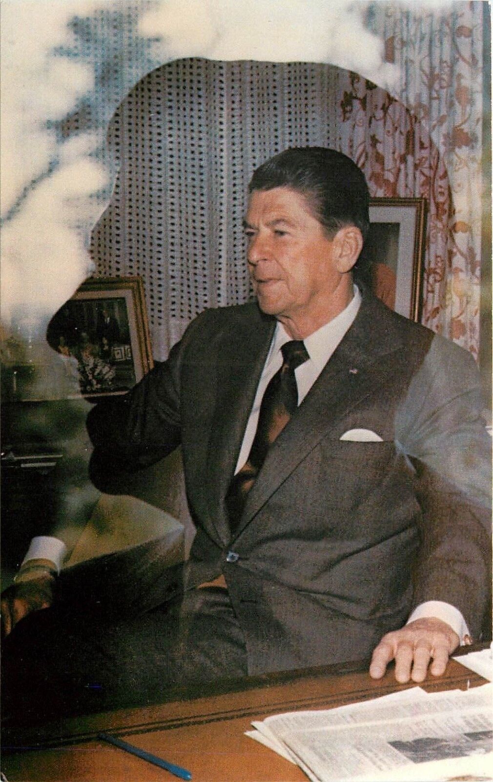 President Ronald Reagan Portrait 40th President Postcard