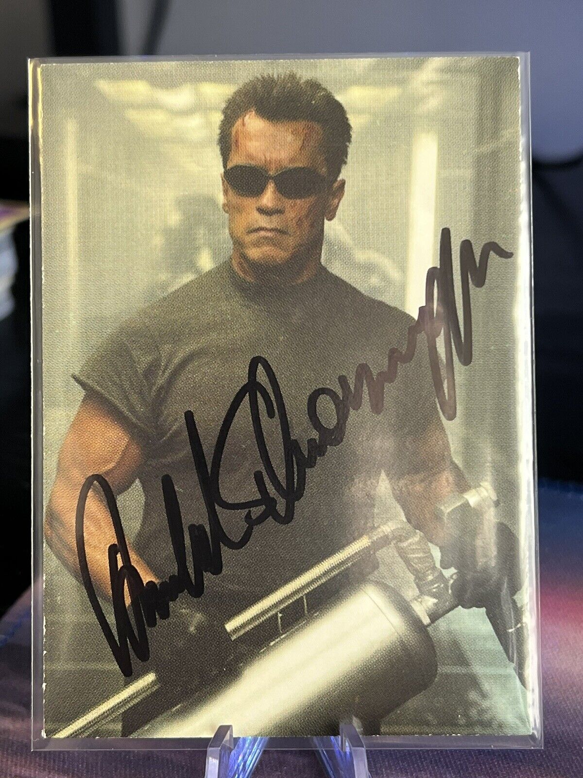 Terminator 3 Movie Autograph Card Arnold Schwarzenegger Rare On Card Auto
