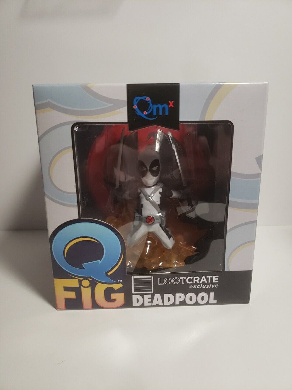 Quantum Mechanix Marvel Deadpool (Gray) Q-Fig Vinyl Figure Loot Crate Exclusive