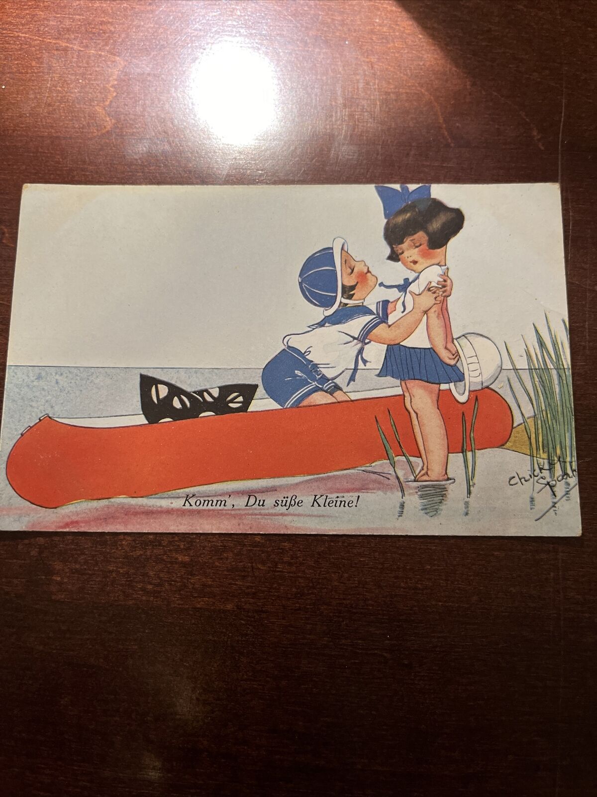 Vintage Chicks Sparks Art Deco Children’s Postcard