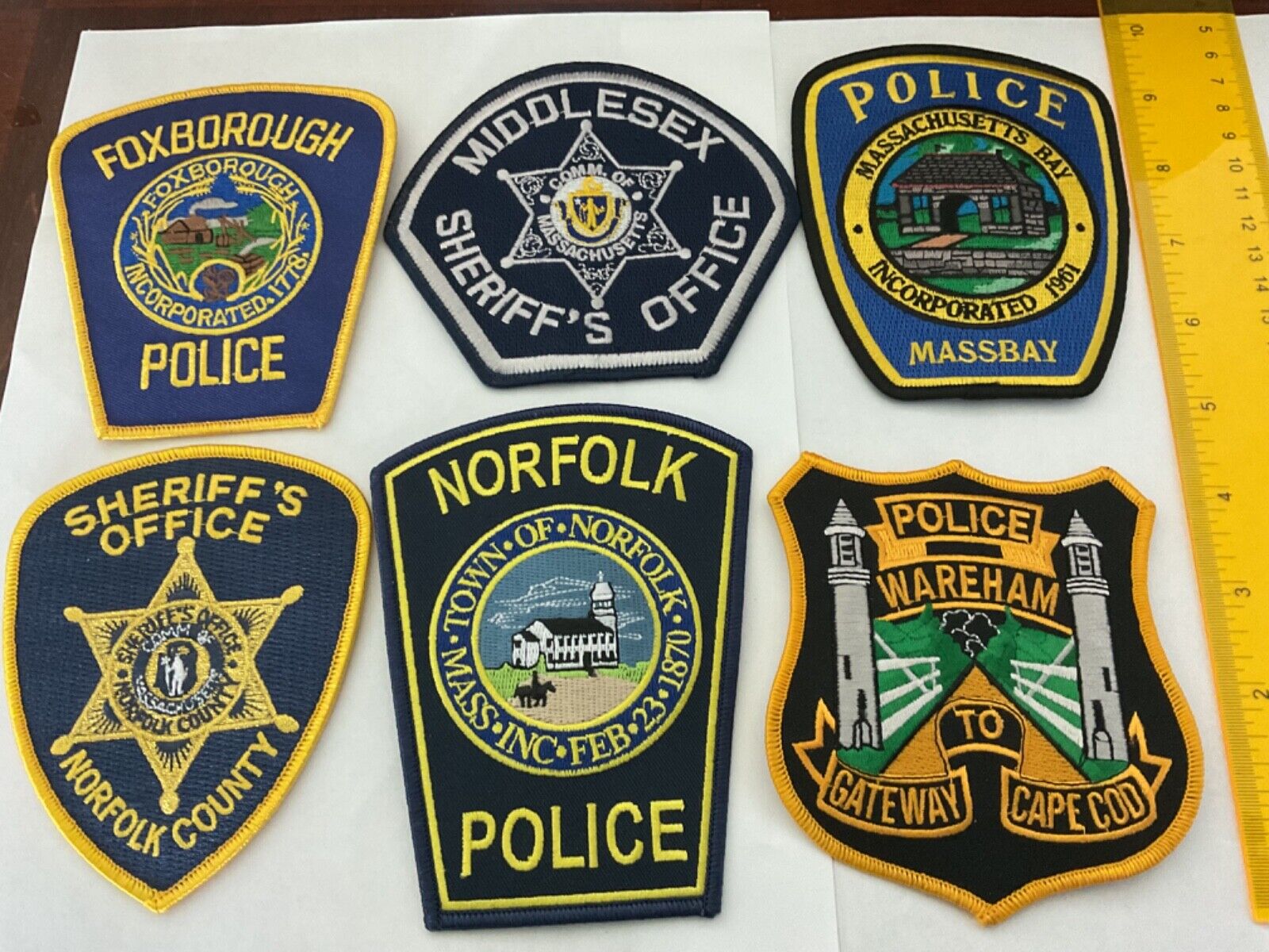 Police Law Enforcement Department patches All different 6 piece set.