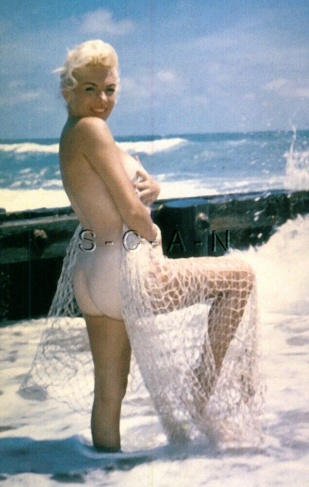 1930s-60s Classic Color Photo Like Nude PC- Super Endowed Blond- Butt- Suntan