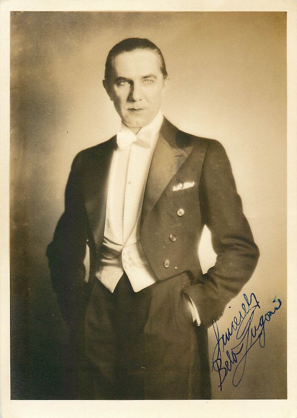 Vintage Signed Autograph Photo - Hungarian-US Horror Dracula Actor - Bela Lugosi