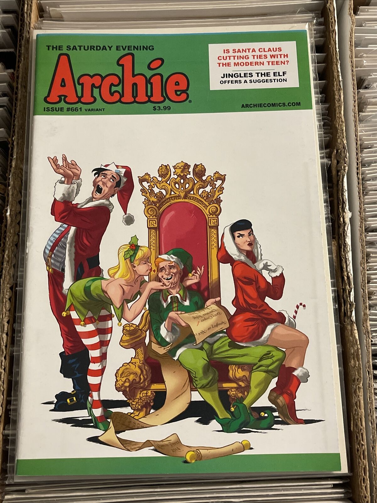 ARCHIE #661 RAMON PEREZ HOLLY JOLLY CHRISTMAS HOLIDAY VARIANT COVER 2014 