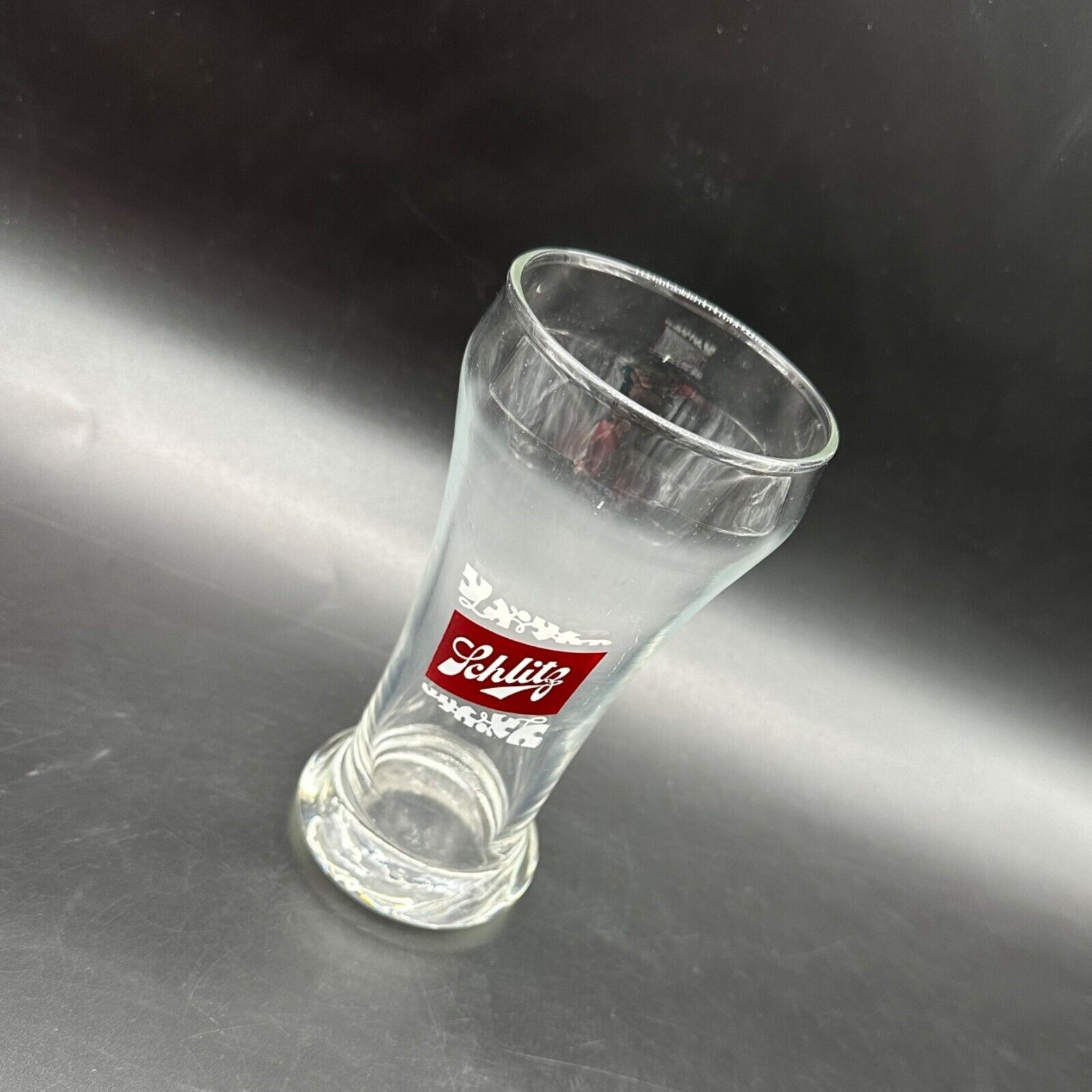 Vintage Schlitz Beer Flat Bottom Glass The One That Made Milwaukee Famous Bar