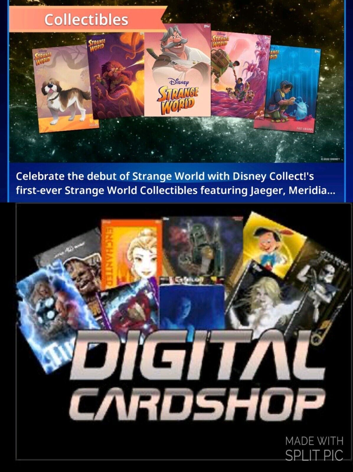 Topps Disney Collect Strange World Debut - 67 Card Set - Limited Epic, SR ++
