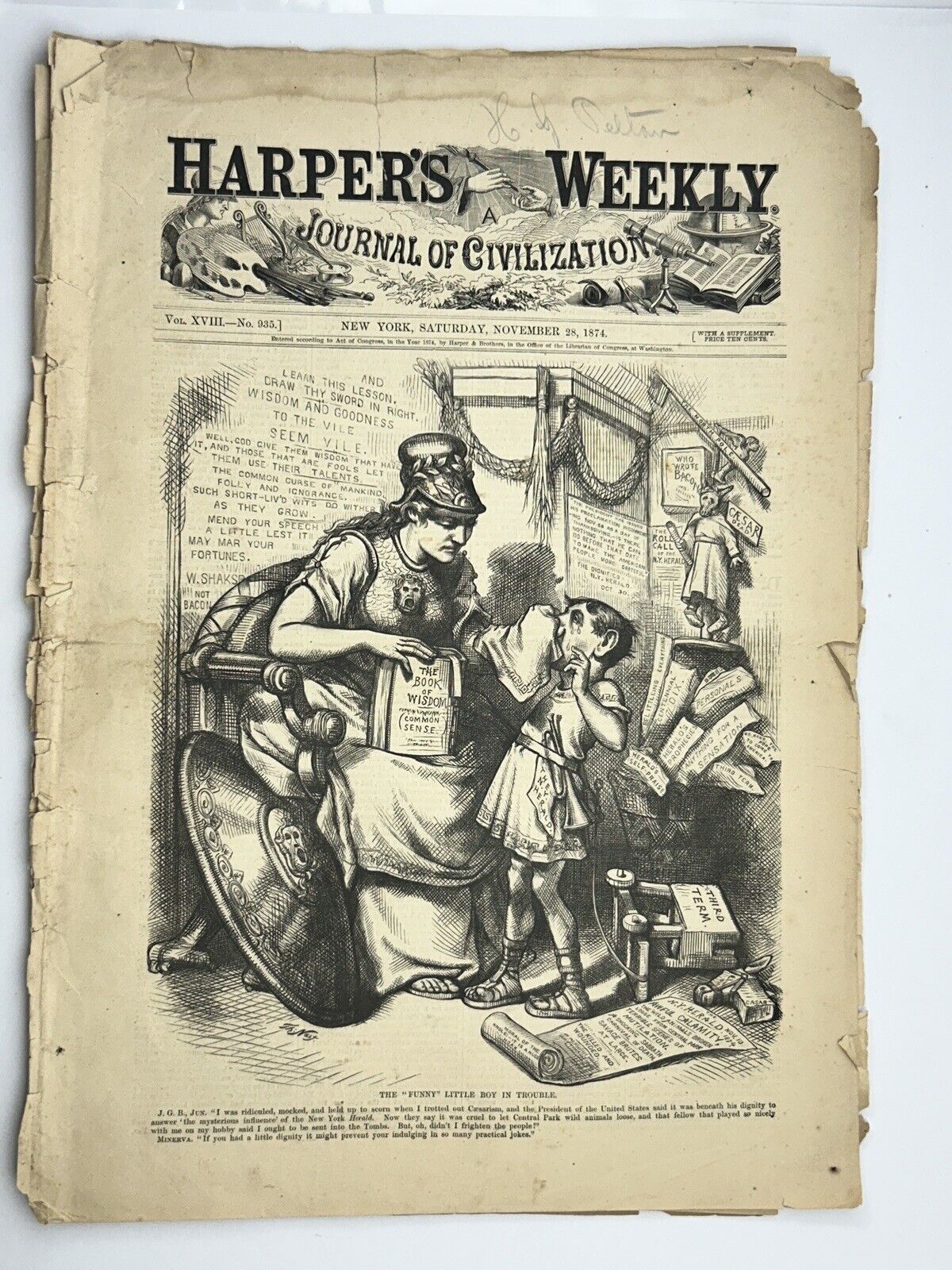 Harper's Weekly - New York - May 31, 1873 - Native Americans - Cpt Tyson - Spain