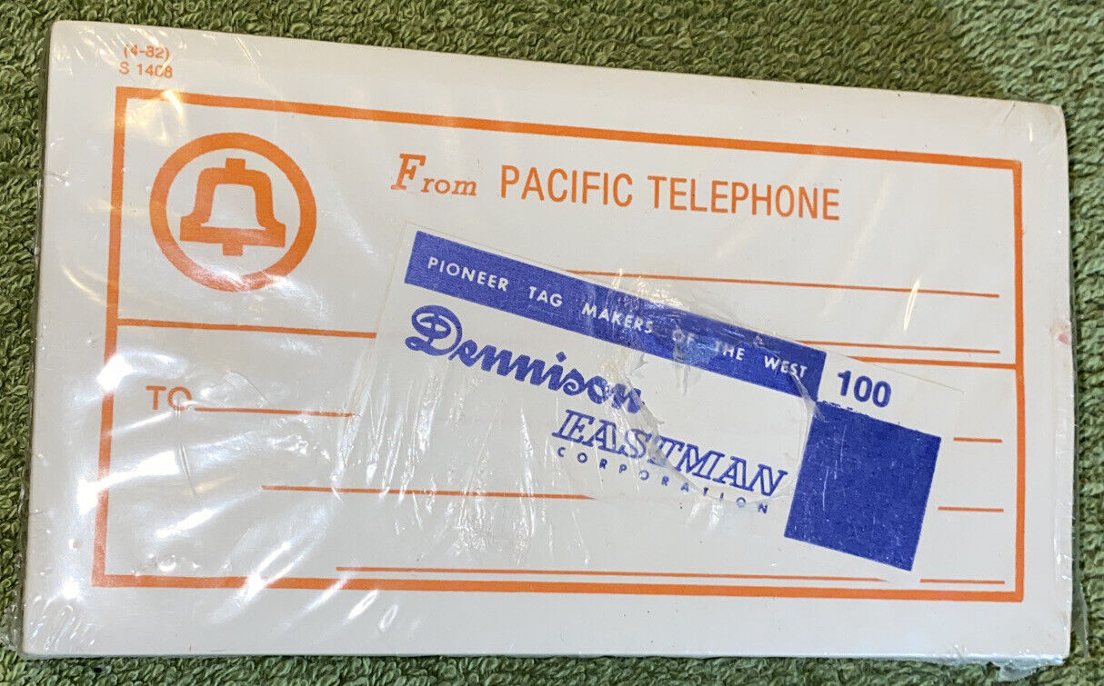 Pkg of 100 Pacific Telephone Notpad/Message Pad NOS Dennison Eastman Corp