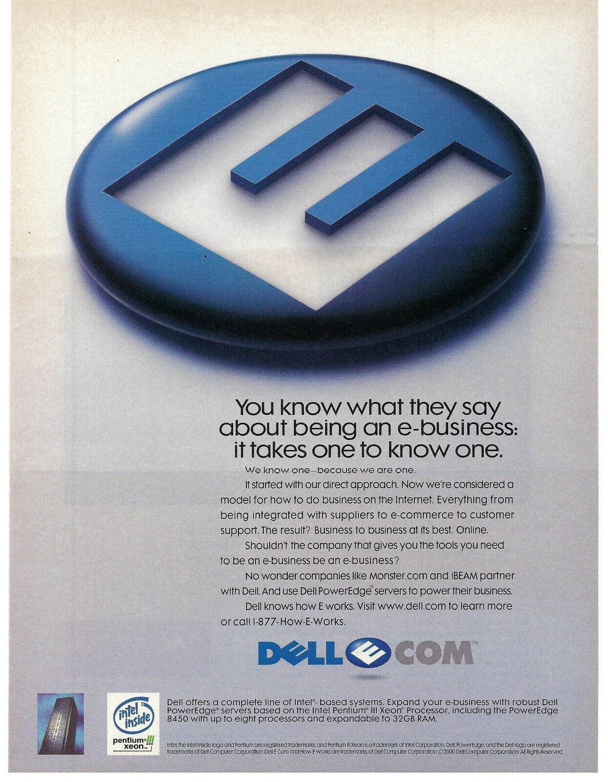 2000 Dell Intel You Know What They Say about Vintage Magazine Print Ad/Poster